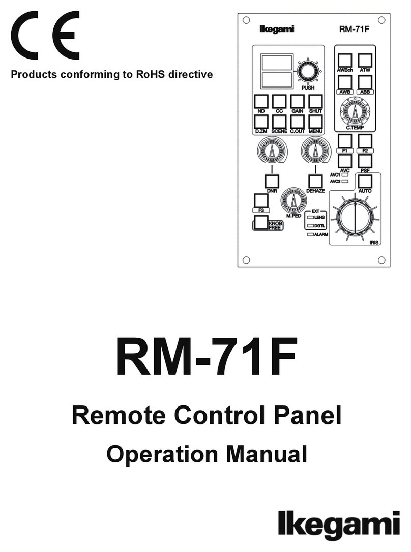 Ikegami RM-71F Operation manual
