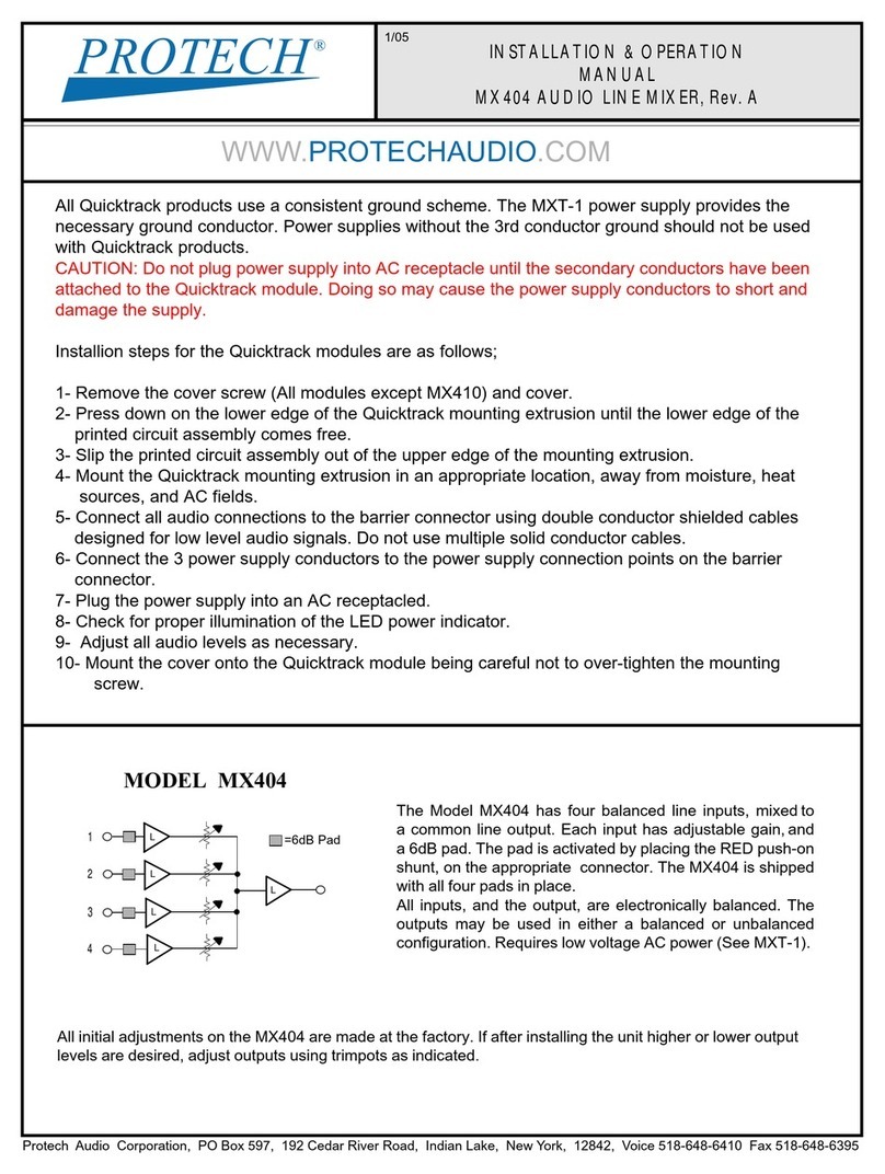 protech MX404 User manual