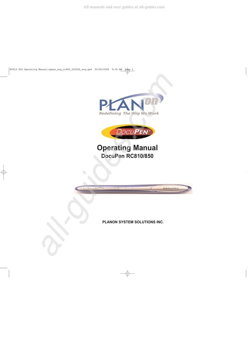 Planon DocuPen RC810 operating manual