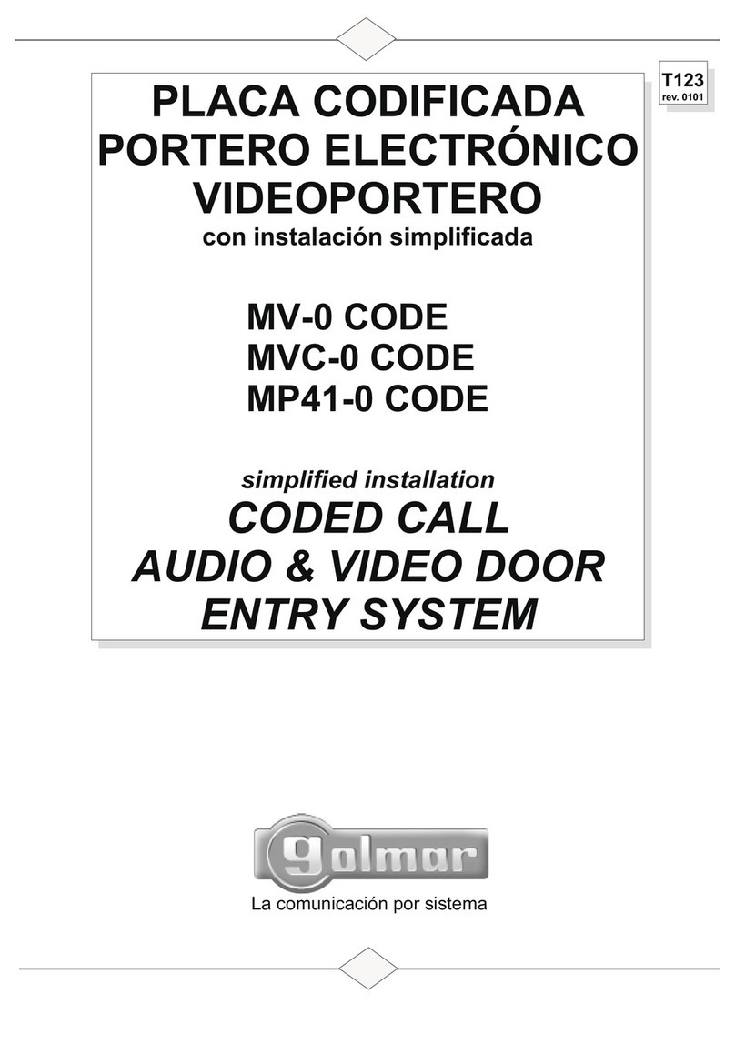 galmar MV-0 CODE User manual