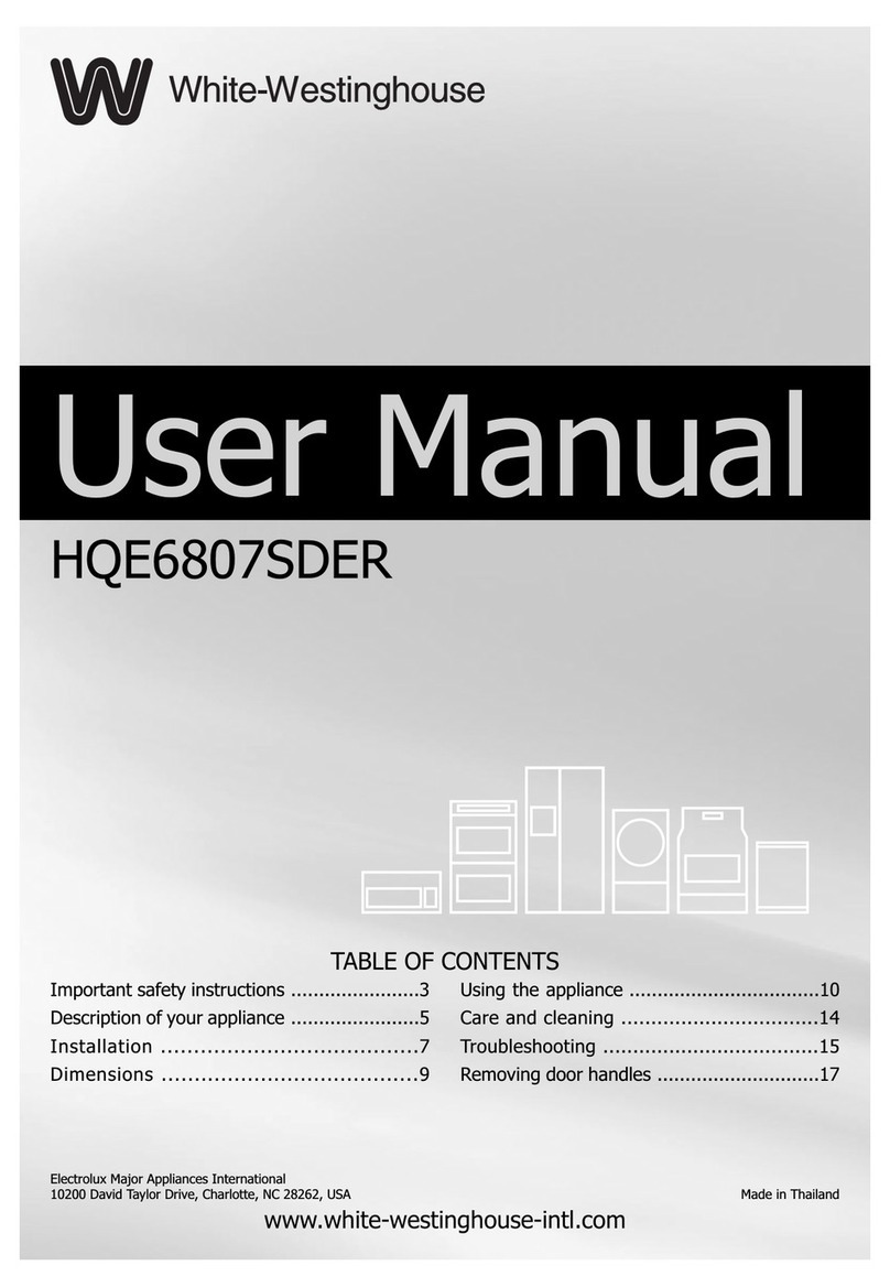 White-Westinghouse HQE6807SDER user manual
