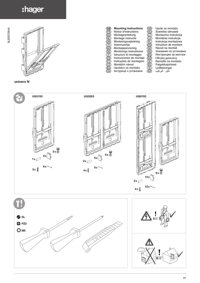 hager univers N UG31S3 User manual