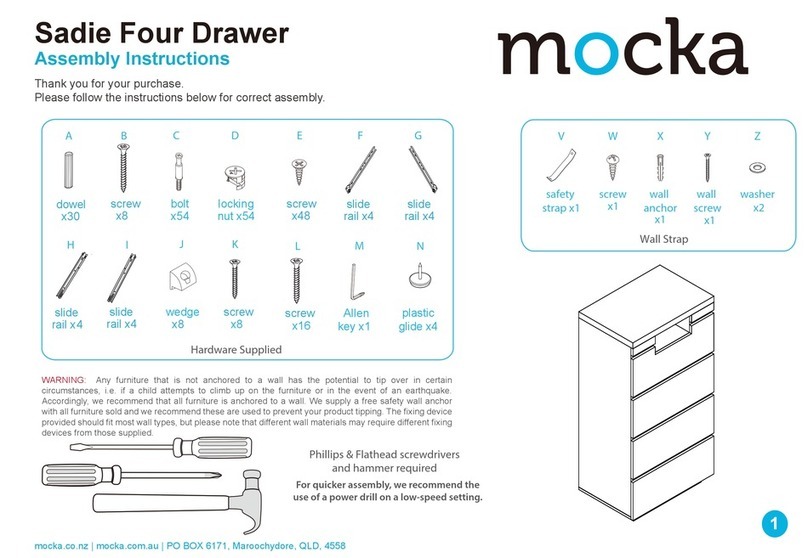 Mocka Sadie Four Drawer User manual