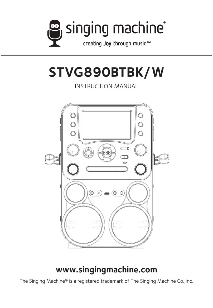 The Singing Machine STVG890BTW User manual