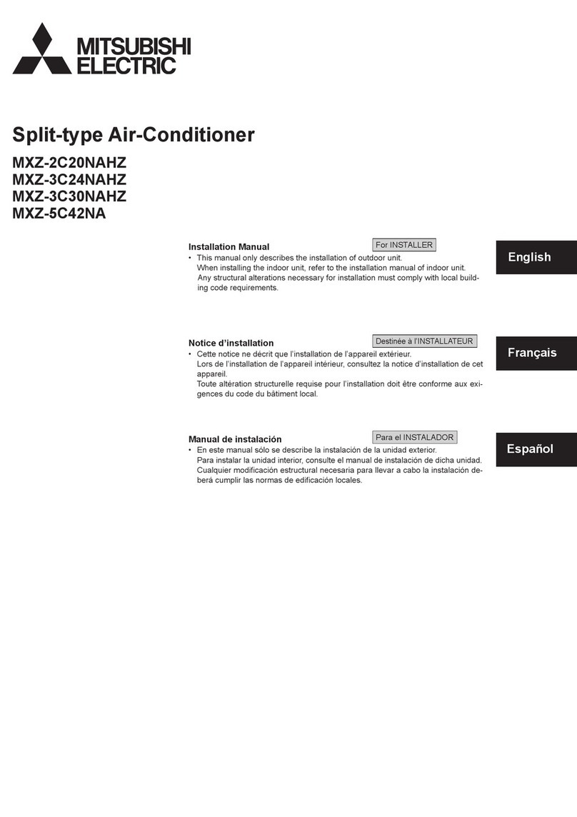 Mitsubishi Electric MXZ-2C20NAHZ User manual