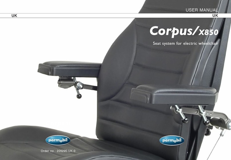 Permobil X850 Corpus 3G User manual