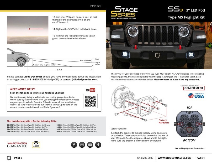 Diode Dynamics STAGE Series User manual Diode Dynamics STAGE Series User manual