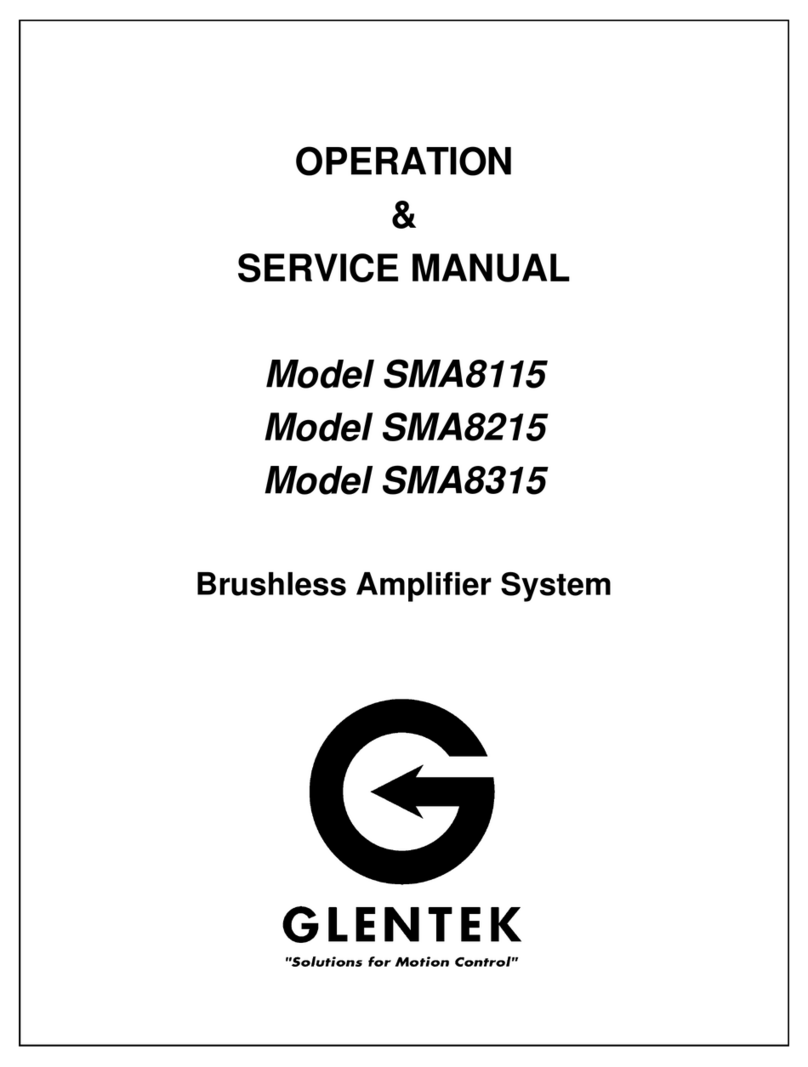 Glentek SMA8115 Installation and operating instructions