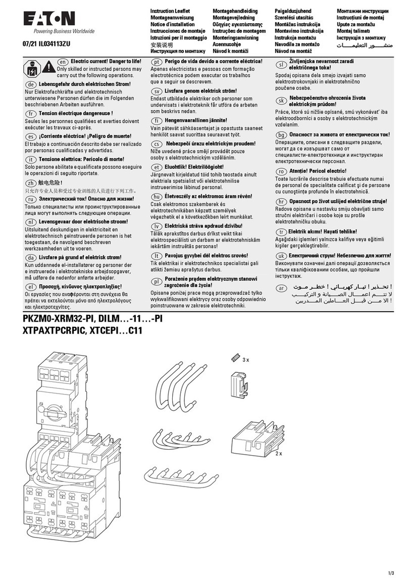 Eaton DILM -11 -PI Series Instruction leaflet