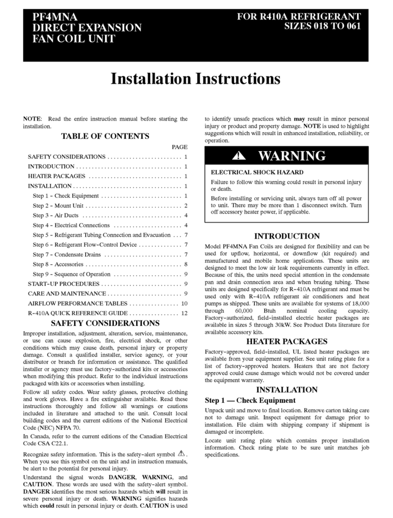 Payne PF4MNA User manual