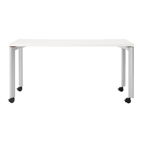 Haworth Jive Table with Swivel Base Assembly instructions