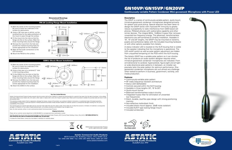 Astatic GN10VP User manual