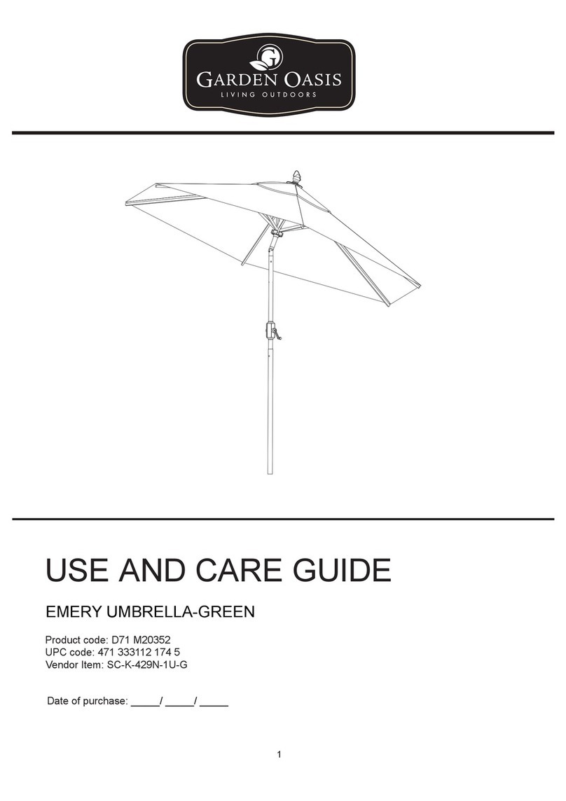 Garden Oasis EMERY D71 M20352 Use and care guide