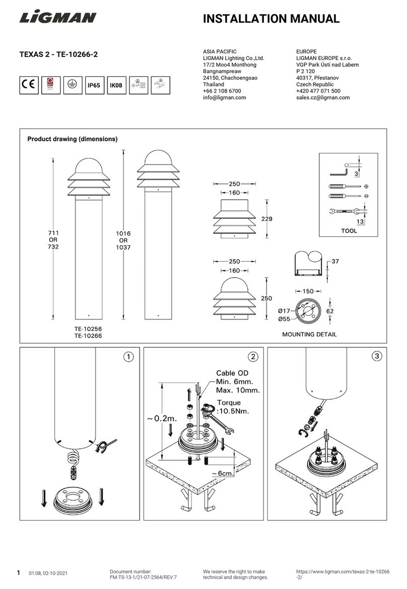 LIGMAN TEXAS 2 installation manual