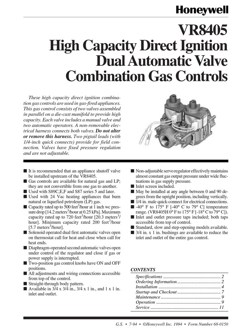 Honeywell VR8405 User manual