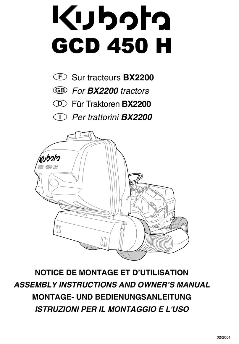 Kubota GCD 450 H Quick start guide