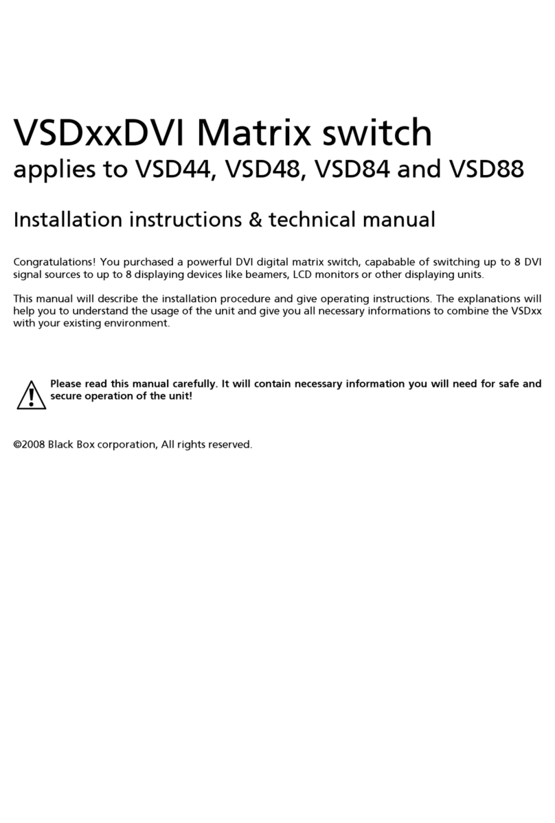Black Box VSDDVI Series User manual