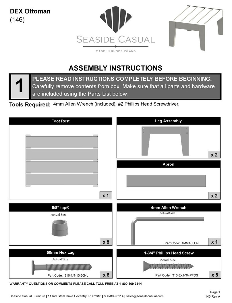 Seaside Casual DEX Ottoman User manual