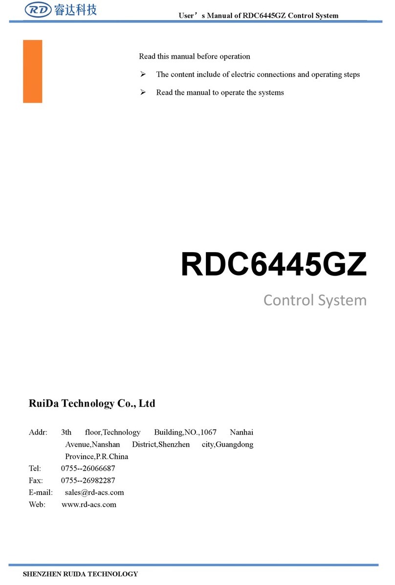 Ruida Technology RDC6445GZ user manual Ruida Technology RDC6445GZ user manual
