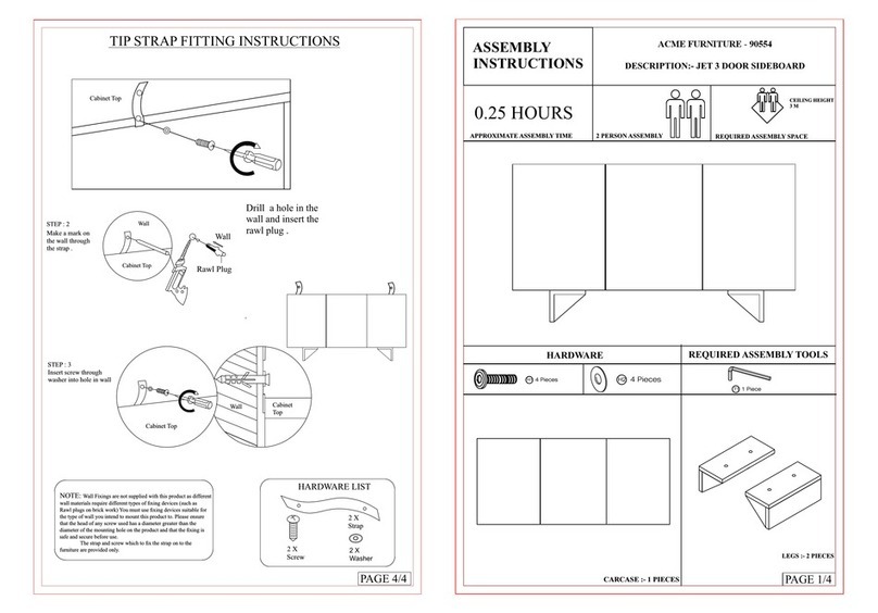 Acme Furniture 90554 Assembly instructions