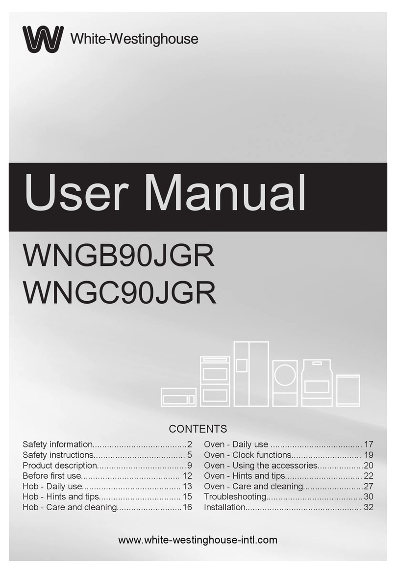 White-Westinghouse WNGB90JGR User manual