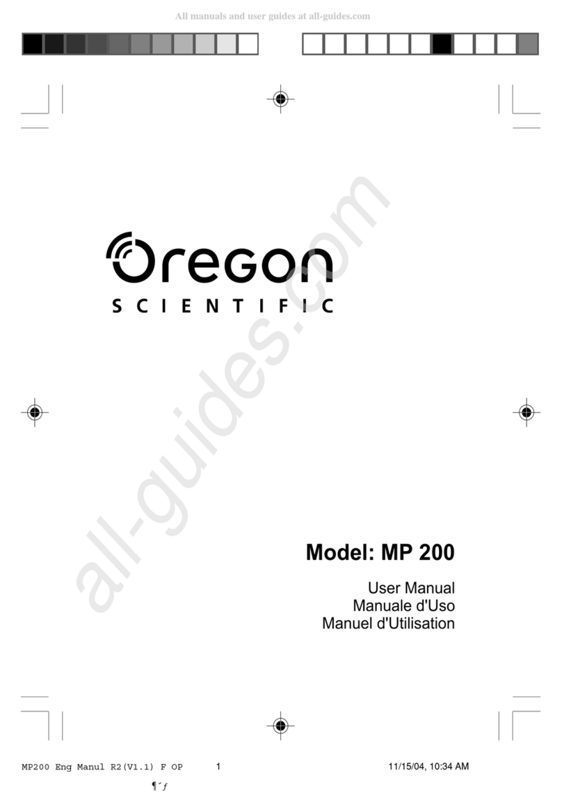 Oregon Scientific MP200 User manual