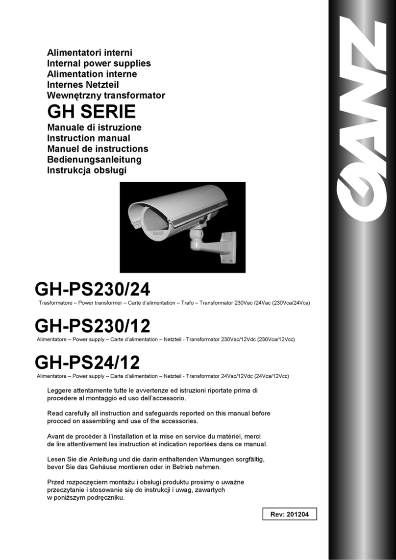 Ganz GH Series instruction manual