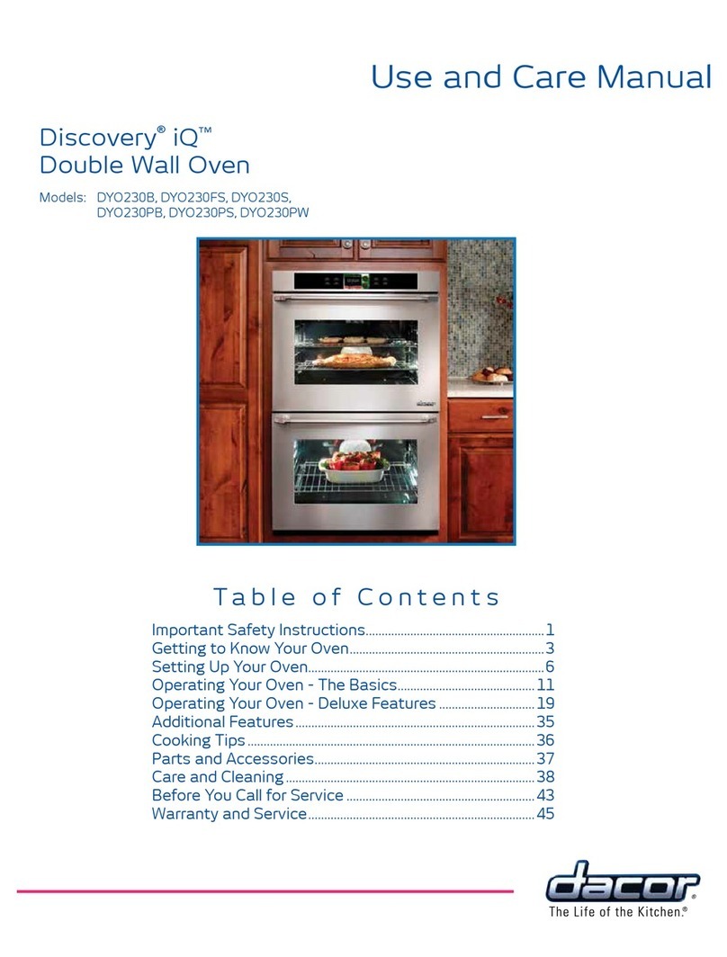 Dacor Discovery iQ DYO230B use and care manual