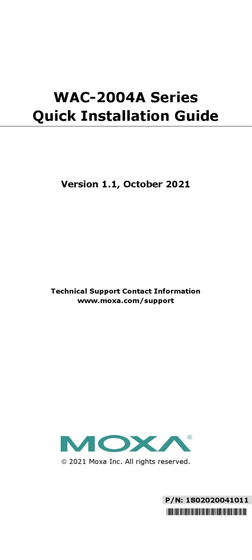 Moxa Technologies WAC-2004A User manual