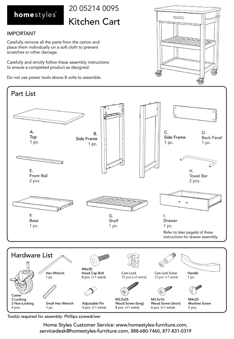 Home Styles 20 05214 0095 quick start guide Home Styles 20 05214 0095 quick start guide