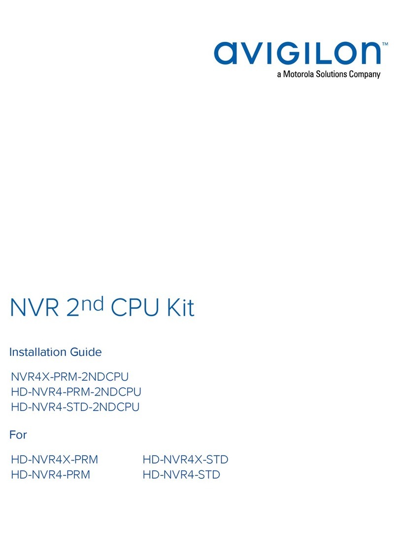 Motorola solutions Avigilon NVR4X-PRM-2NDCPU installation guide