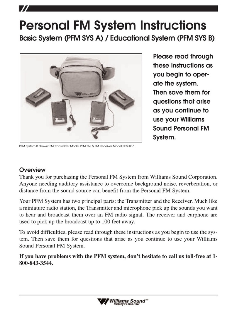 Williams Sound PFM SYS A instructions