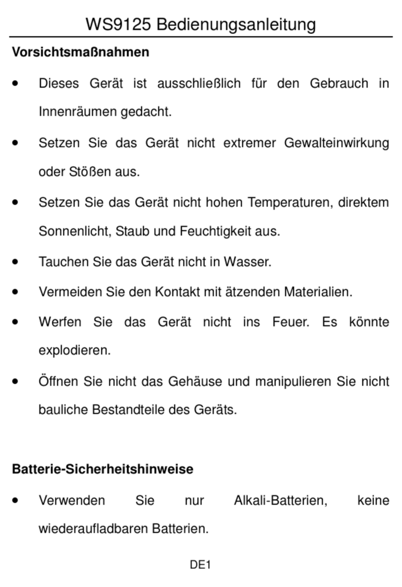 Technoline WS9125 User manual