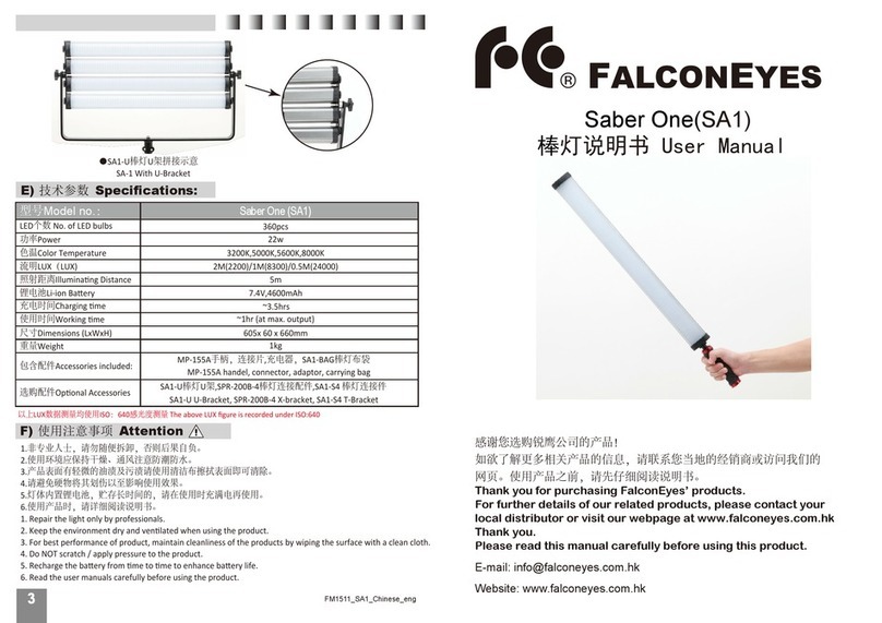 Falconeyes Saber One user manual