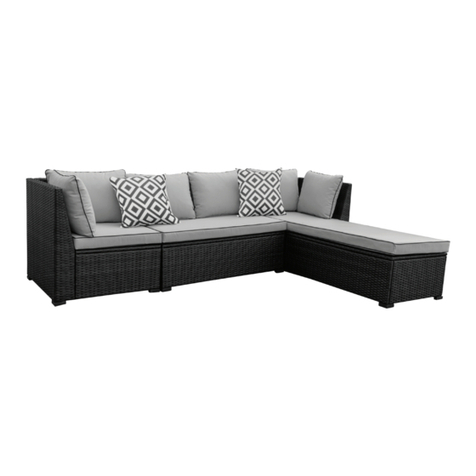 TDC USA 3 Piece Wicker Set with Chaise User manual