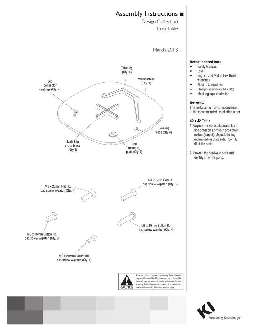 KI Design Itoki DD Assembly instructions KI Design Itoki DD Assembly instructions
