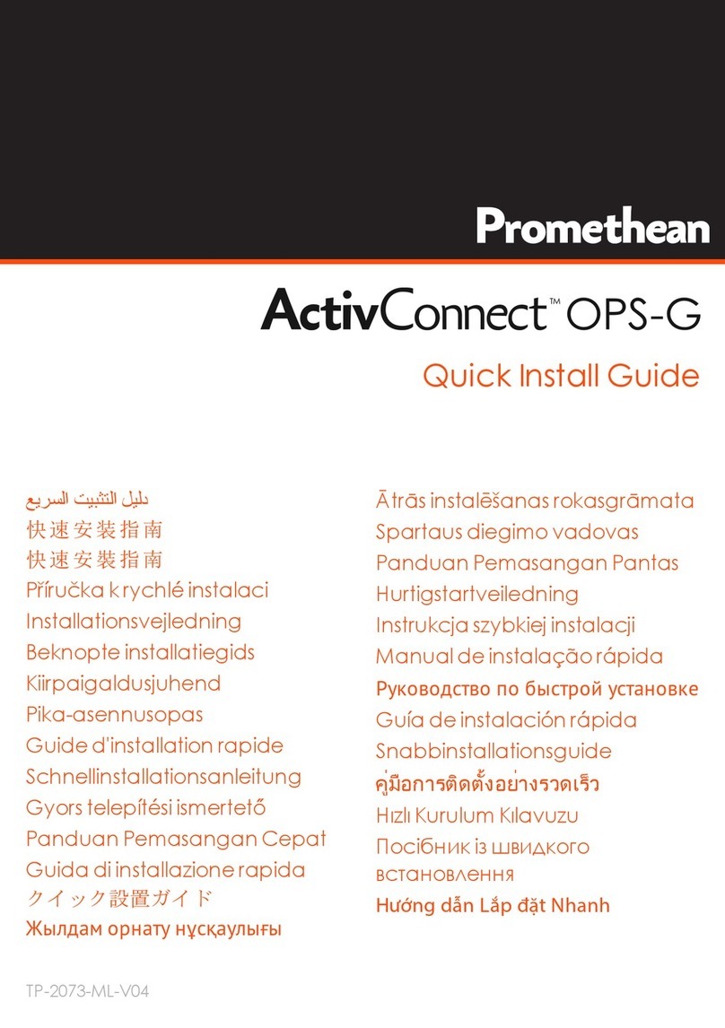 promethean ActivConnect OPS-G Quick install guide