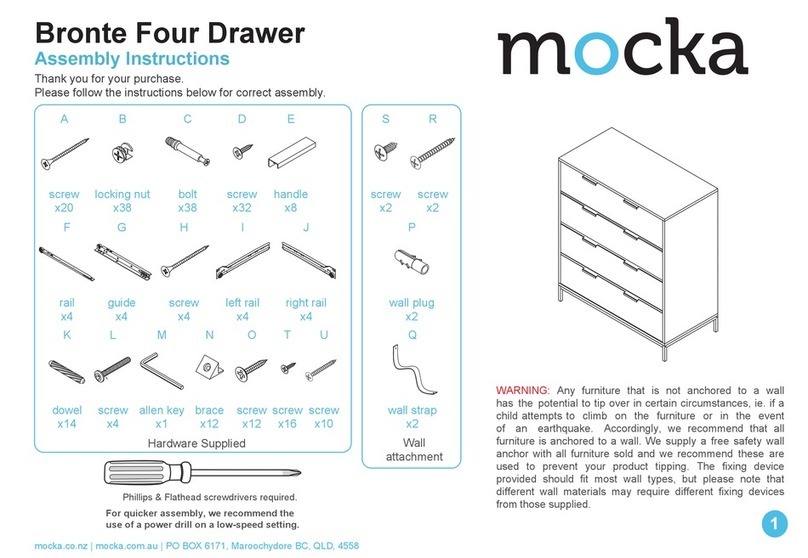 Mocka Bronte Assembly instructions Mocka Bronte Assembly instructions