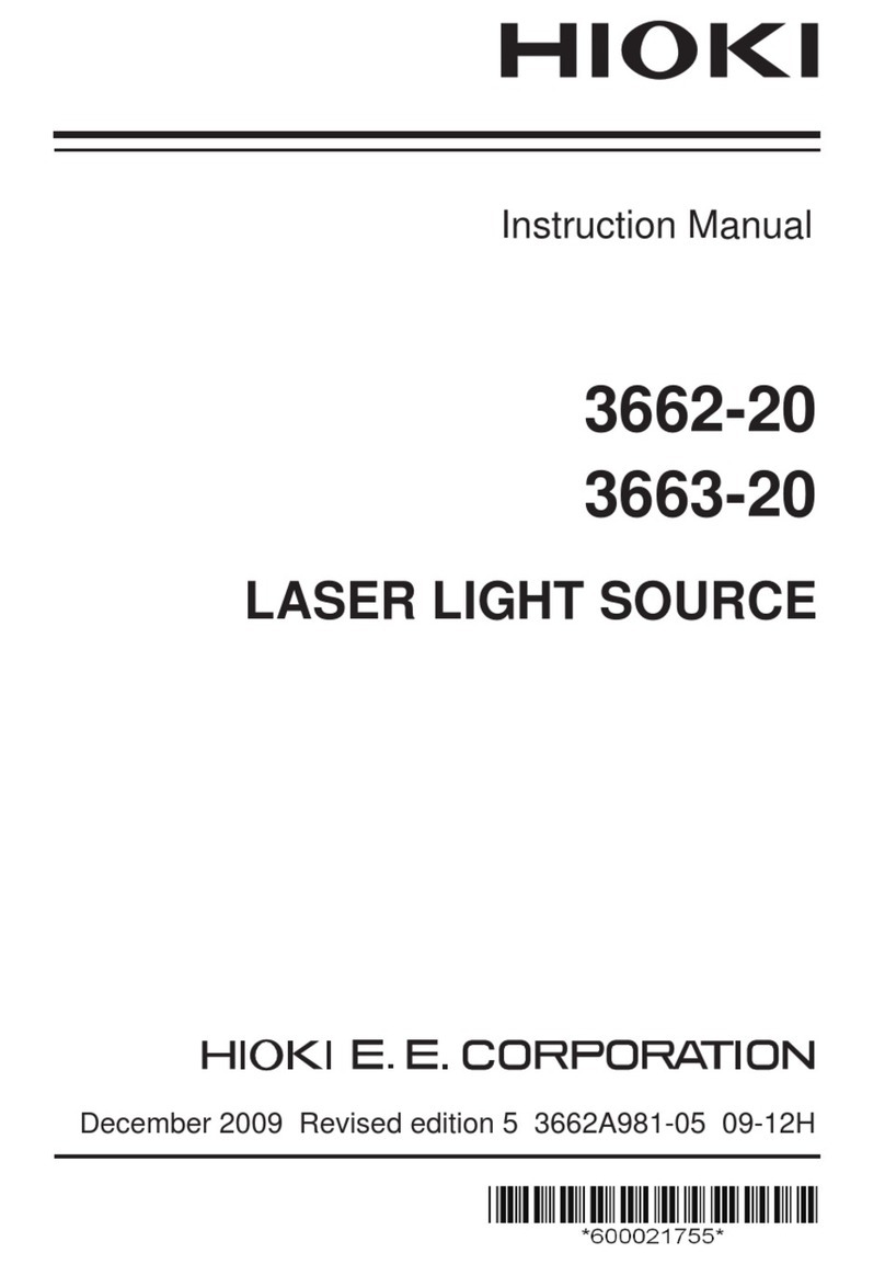 Hioki 3662-20 User manual