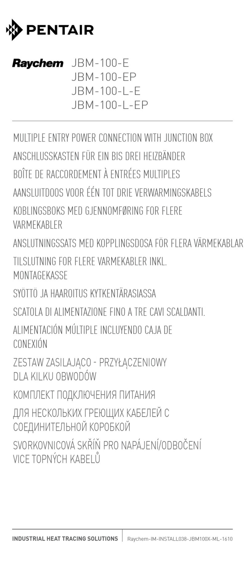nVent RAYCHEM JBM-100 User manual