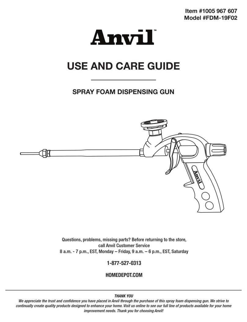 Anvil FDM-19F02 Use and care guide