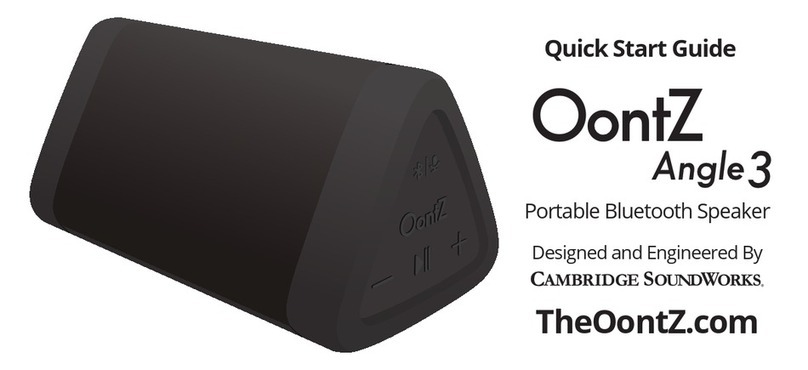 Cambridge Sound Works OontZ Angle 3 quick start guide Cambridge Sound Works OontZ Angle 3 quick start guide