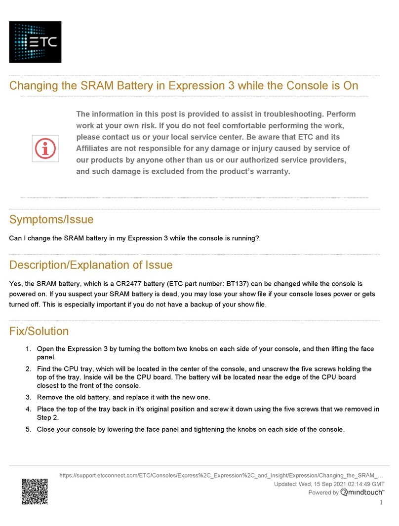 ETC Expression 3 quick start guide