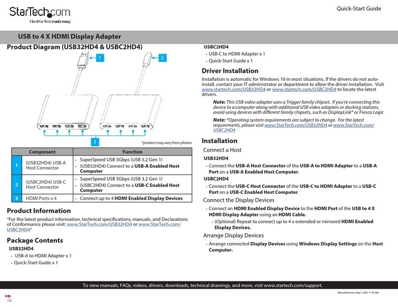 StarTech.com USB32HD4 User manual