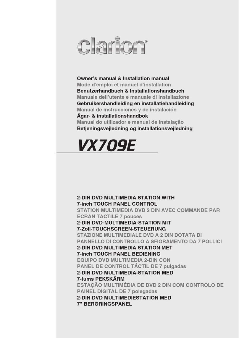 Clarion VX709E Owner's manual & installation manual