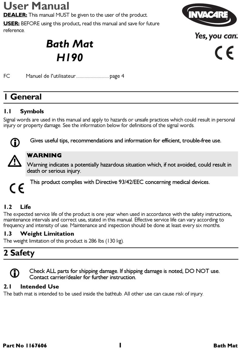 Invacare H190 user manual