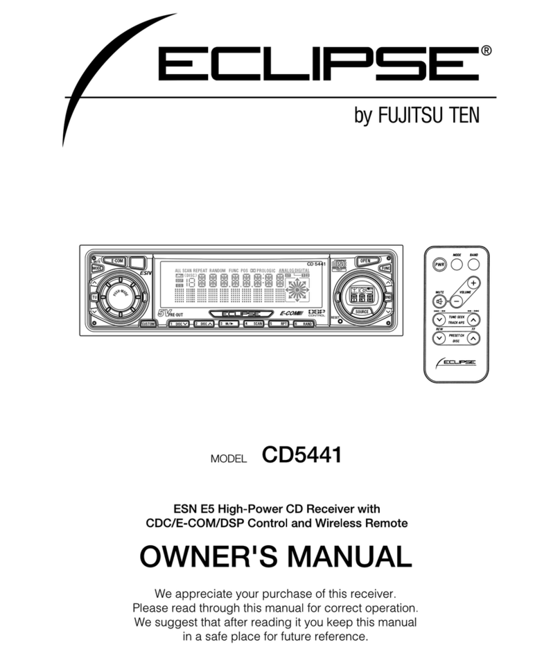 Fujitsu Ten ECLIPSE CD5441 owner's manual