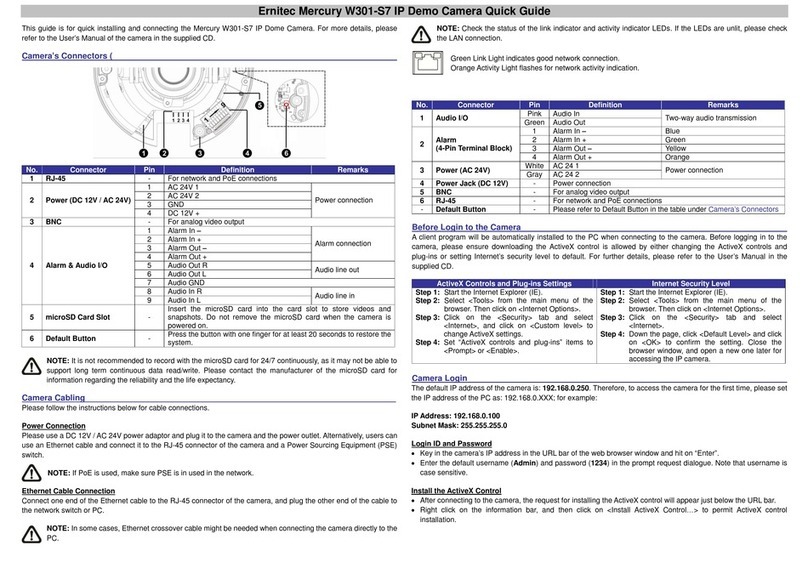 ERNITEC Mercury W301-S7 quick guide