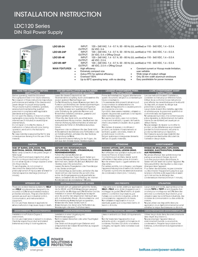 BEL LDC120 Series Installation instruction