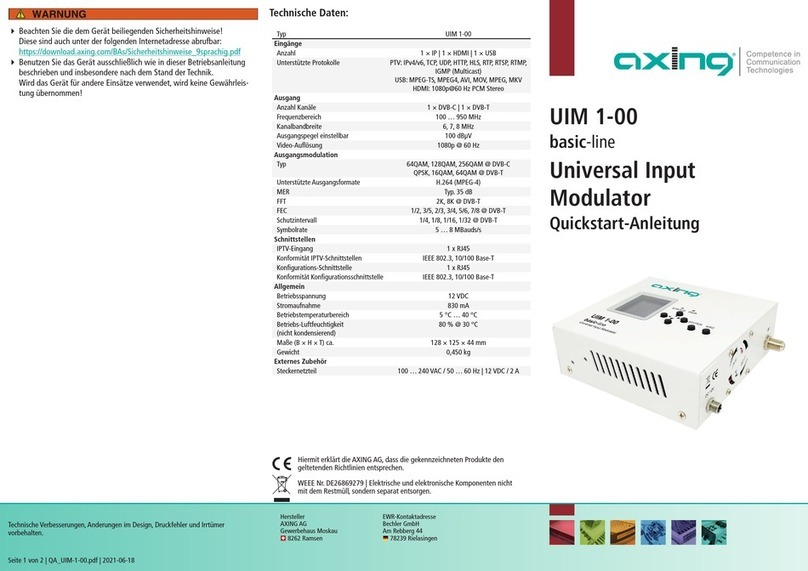 axing basic UIM 1-0 manual